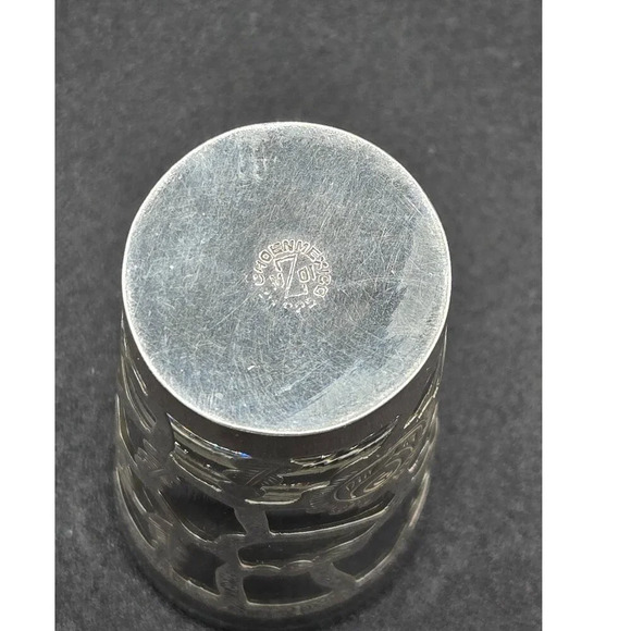 Set of 6 MZ 01 925 silver  overlay roses wrapped long shot glasses - Picture 7 of 7